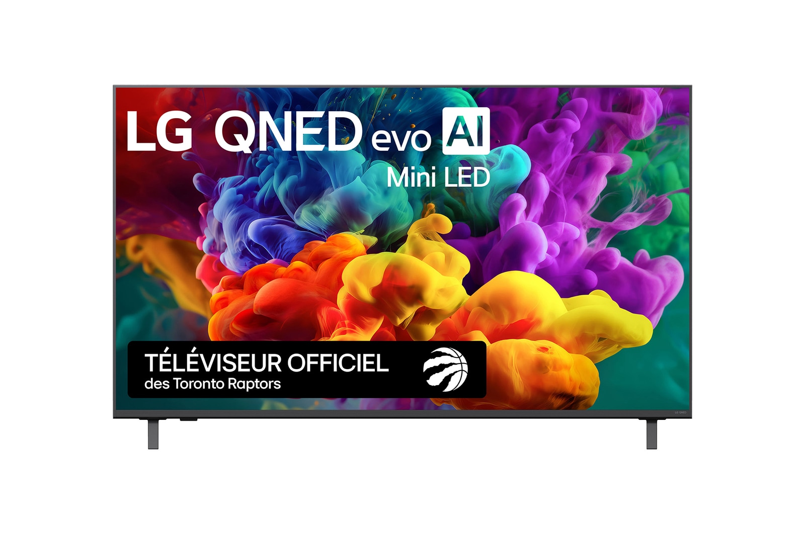 Vue avant de 55 inch LG QNED evo AI QNED84 Mini LED 4K Smart TV 2026 55QNED84BAA